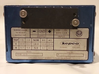 KEPCO PRM 12-5  100-130V  60Hz  1.1A POWER SUPPLY - Image 1 of 4