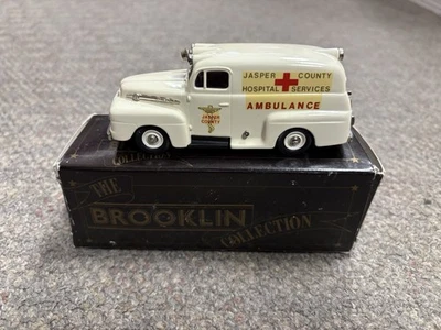 + Brooklin Models 1/43 Scale BRK. 42 1952 Ford F1 Ambulance Jasper County Car - Image 1 of 4