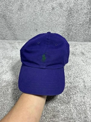 Polo Ralph Lauren Cuero Correa Trasera Sombrero Para Hombre Púrpura Verde Poni Foto 1 de 4