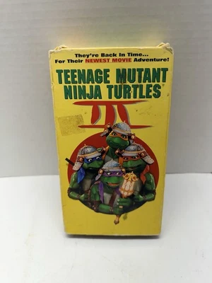 Teenage Mutant Ninja Turtles III 3 VHS 1993 TMNT Classic Movie Film - Image 1 of 2