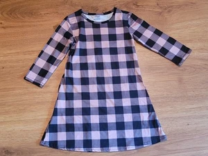 Pink Black Plaid Long Sleeve Stretchy Girls Size 4T - Picture 1 of 1