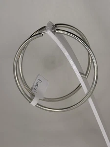 .925 Sterling Silber große Creolen 18,36 g klassisches poliertes Design - Bild 1 von 2