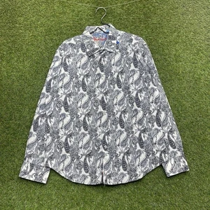 Robert Graham Shirt Mens XL Paisley Cotton Embroidered Long Sleeve Button Up - Picture 1 of 12