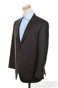Blazer Abrigo Deportivo Chaqueta HICKEY FREEMAN Marrón Cuadros 100% Lana Para Hombre - 44 R - Imagen 1 de 9