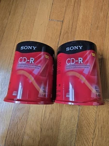 Sony CD-R 700 MB 80 min 1-48x discos multimedia de almacenamiento en blanco CD paquete de 100 X 2 = 200 - Imagen 1 de 4