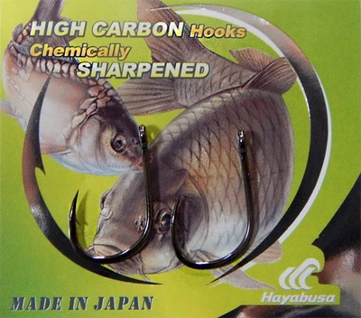 Hayabusa K-1 Karpfen Angelhaken beringt Größen 2,4,6,8,10. 10 Stk.pro...