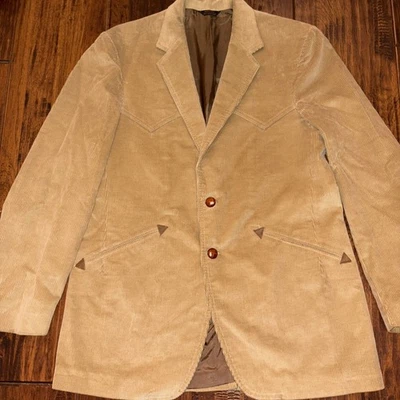 Chaqueta Blazer Vintage Levis 1977 Western Rockabilly Pana 41R Foto 1 de 4