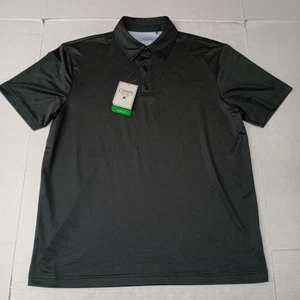 Camisa Polo de Golf Chaps Para Hombre M Mediana Negra Ónix Dri Wear Transpirable Elastizada - Imagen 1 de 8