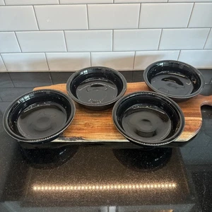 Juego de 4 cuencos de cereal para sopa Fiestaware Black 7" 19 OZ Homer Laughlin 6-7/8"" - Imagen 1 de 18