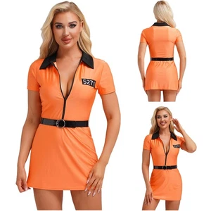 Women Costume Short Sleeve Cosplay Honeymoon Uniform Fancy Halloween Rave Dress - Picture 1 of 27
