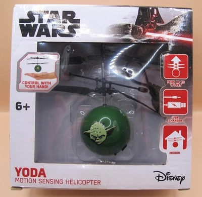 Star Wars Disney Motion Sensing UFO Ball Helicopter Yoda NIB - Image 1 of 2