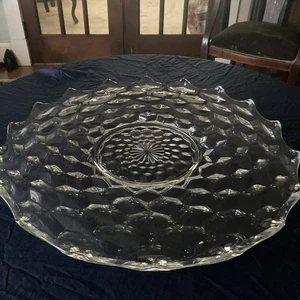 Fostoria American 19.5”Torte Plate Punch Bowl Underplate~scarce - Picture 1 of 7
