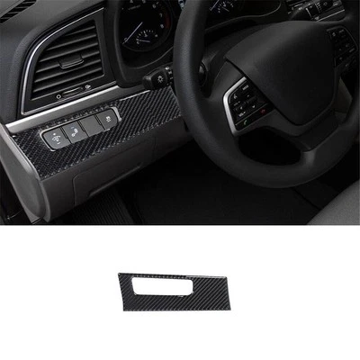 Cubierta de control de faros interiores de fibra de carbono para Hyundai Elantra 2016-18 Foto 1 de 4