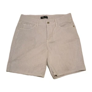 Riders by Lee Womens 12 Blue White Stripe Midrise 5 Pocket Design Bermuda Shorts - Picture 1 of 10
