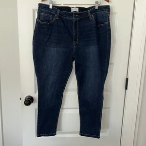 Women's Crown & Ivy Blue Jeans Skinny Fit Size 20ws 20w Short - Picture 1 of 4