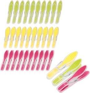 Mollette per Bucato 30 Pezzi Colori Rosso Verde Giallo, Antisegno per Bucato, Re - Foto 1 di 12