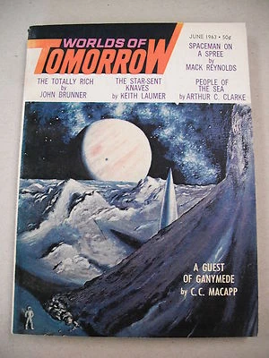 2ND ISSUE! "WORLDS OF TOMORROW" 6/63 F/VF! A.C. CLARKE NOVEL! FINLAY & WOOD ART! - Image 1 of 4