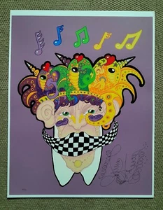 "Fish head" - New Orleans Jamie Hayes signed, hand pulled SERIGRAPH, music - Picture 1 of 1