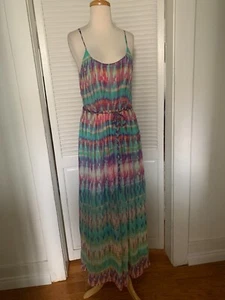 Charlie Jade Multicolor Maxi Silk  Dress Size S NWT - Picture 1 of 7