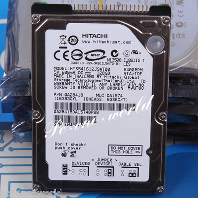 100% OK HTS541612J9AT00 HITACHI 120 GB 2.5" 5400 RPM 8 MB PATA Hard Disk HDD - Image 1 of 2