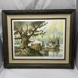 Thomas Nicholas “along the gulf coast” Hand Signed lithograph and Framed - Picture 1 of 7