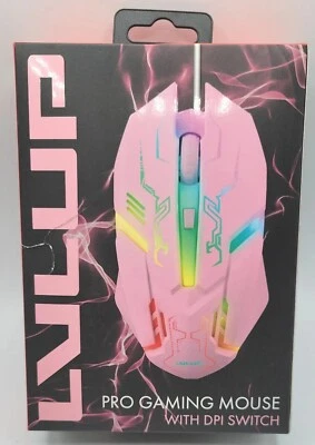 LVLUP PINK Pro Gaming Mouse with DPI Switch by Vivitar. NIB. - Image 1 of 3