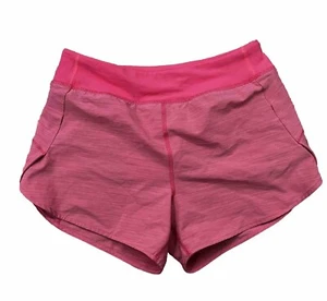Athleta Shorts Girls Size L (12) Coral Sprinter Running Lined Zipper Pocket - Picture 1 of 5