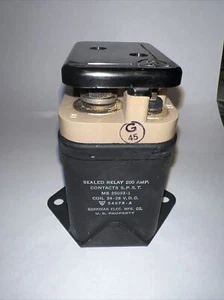 MS 25033-1 RELAY Guardian Electric Manufacturing Company 200 AMPS COIL 24-28VDC  - Picture 1 of 13