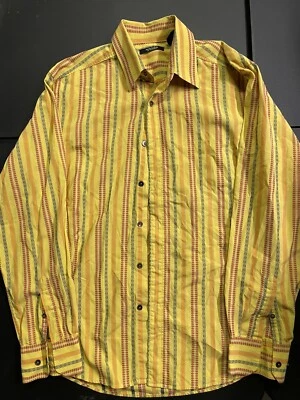 Camisa masculina Mondo di Marco Button XL ocidental asteca pincel 109 - Imagem 1 de 4