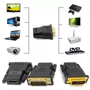 Adattatore HDTV maschio a HDMI femmina DVI-D 24+1 connettore collegamento proiettore convertitore - Foto 1 di 11