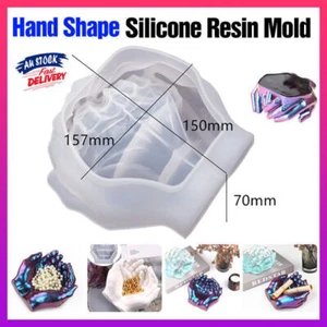 Hand Shape Silicone Ashtray Resin Mold Holder Tray Mould Casting Epoxy Crafts AU - Picture 1 of 12