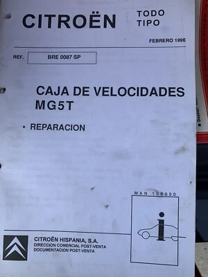 Manual De Reparación Citröen Caja De Cambios MG5T - Imagen 1 de 2