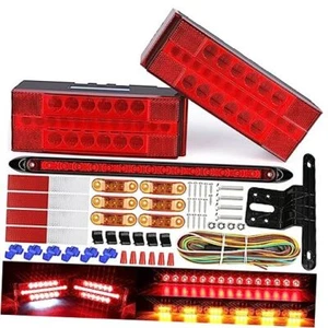 Boat LED Trailer Lights Kit and Light Bar with Wiring Harness Combined Stop, - Picture 1 of 8