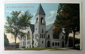 POSTCARD METHODIST CHURCH MOUNT VERNON IOWA #22nn8 - Picture 1 of 2