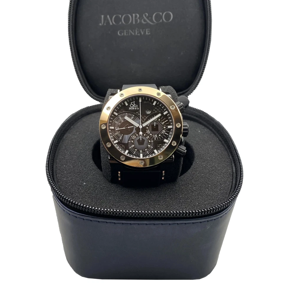 Jacob & Co Epic II 18k Oro Rosa Cronógrafo Acero Automático Reloj Hombre E2-PRGBCB Foto 1 de 4