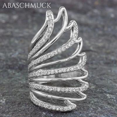 Silberring Silber 925 Ring Verstellbar Offen Bandring R957 Damenring massiv edel - Bild 1 von 4