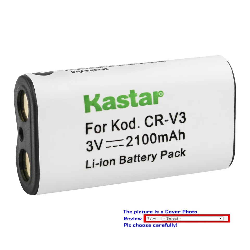 Batería de repuesto Kastar para Casio CRV3 GV-3EX GV-10 QV-10 QV-10A QV-11 GV-20 Foto 1 de 3