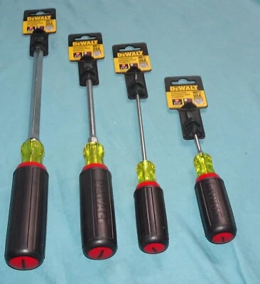 LOTE 4 DESTORNILLADORES DE AGARRE DE VINILO PLANOS DEWALT DWHT66407 DWHT66384 DWHT66391 DWHT66382 Foto 1 de 4