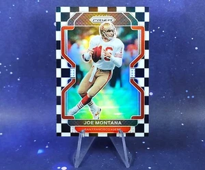 2021 Prizm Joe Montana SSP Black and White Checkers Checkerboard 49ers Panini - Picture 1 of 13