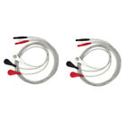 3-Lead Ecg/Ekg Machine Leadwire,Snap,Holter Recorder Ecg Monitor Cable 2Pc