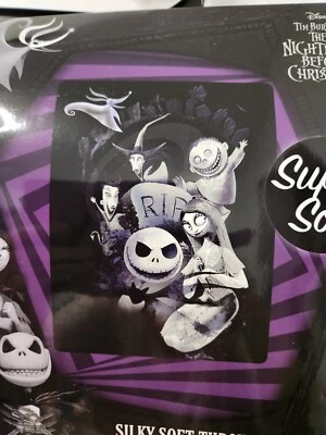 Last One! Disney Tim Burton's Nightmare Before Christmas Sherpa Throw 46" x 60"  - Image 1 of 4