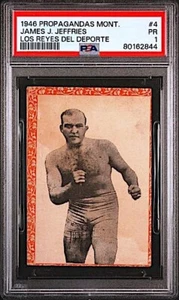 1946 Propagandas Montiel #4 Jim Jeffries PSA 1 **Boxing Legend** - Picture 1 of 2