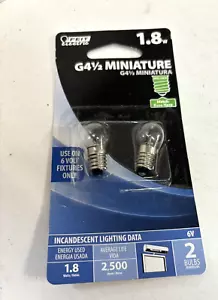 Feit Electric 1.8-Watt Clear G4 1/2 Miniature 6-Volt Bulb w/E10 Mini Screw Base - Picture 1 of 4