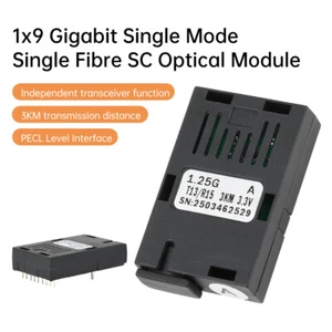 Pair 1.25G 1*9 Gigabit Fiber Optical Module 1000M Single Mode 1310/1550nm 3/20KM - Picture 1 of 26