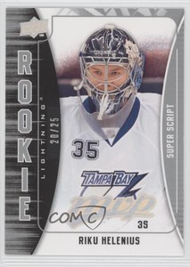 2009-10 Upper Deck MVP Super Script /25 Riku Helenius #317 Rookie RC