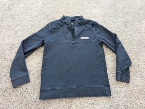 Vineyard Vines Pullover Boys Medium Blue 1/4 Zip Cotton Sweatshirt - Picture 1 of 11