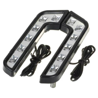 12V L Shaped 6LED Super White Car Driving Fog Light Front Grille Mounting 2Pcs - Image 1 of 4