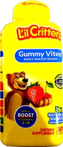 L'il Critters Gummy Vites Daily Multivitamin with VitC+D 300 Gummies EXP 09/2026 - Picture 1 of 4
