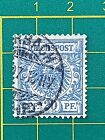 Germany Stamp 1889, Sc A10, #49a, 20pf Prussian blue, used, OG Cv 2,250$