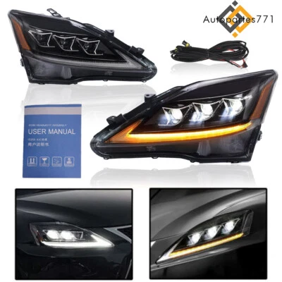 Full LED Headlights For 2006-2013 Lexus IS250 IS350 ISF DRL Projector Headlamp - Image 1 of 4
